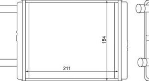Радиатор отопителя ГА3-3307 3-х ряд медный