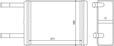 Радиатор отопителя ГА3-3307 3-х ряд медный