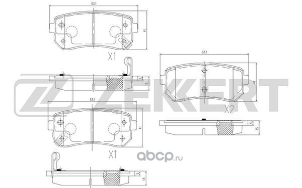 Колодки тормозные Zekkert BS1759