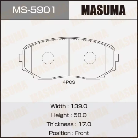 Колодки тормозные MASUMA (D3142) MS5901