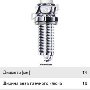 Свеча зажигания Denso (к-т) K16HPRU11