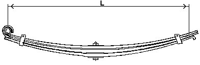 Рессора передняя МАЗ-6430 (3-х лист.) L=1960мм