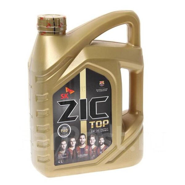 Масло ZIC TOP 0W30 SL, A5/B5 синт 4 л