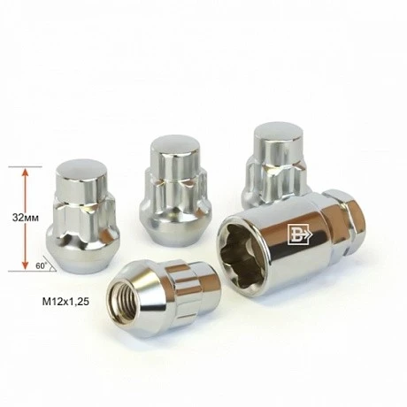 Гайка колеса секретная М12*1,25*32 Вектор (к-т) 416444H1