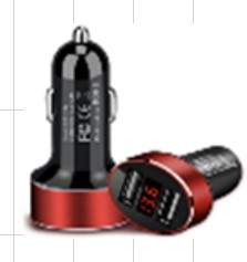 Зарядное устройство 2 USB черный/красный WIIIX UCC225VM
