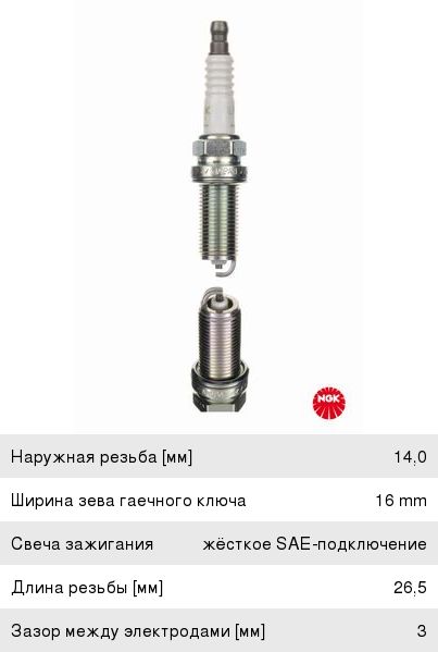 Свеча зажигания NGK (к-т) 6376