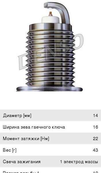 Свеча зажигания Denso (к-т) SK20R11