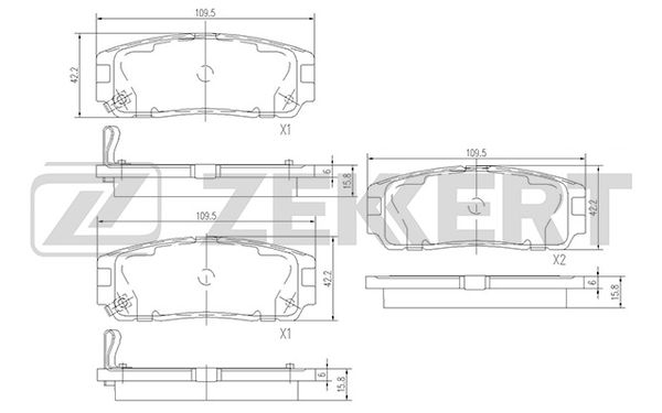 Колодки тормозные Zekkert BS1853