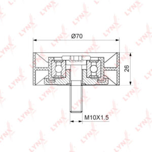 Ролик направляющий Lynx PB7124