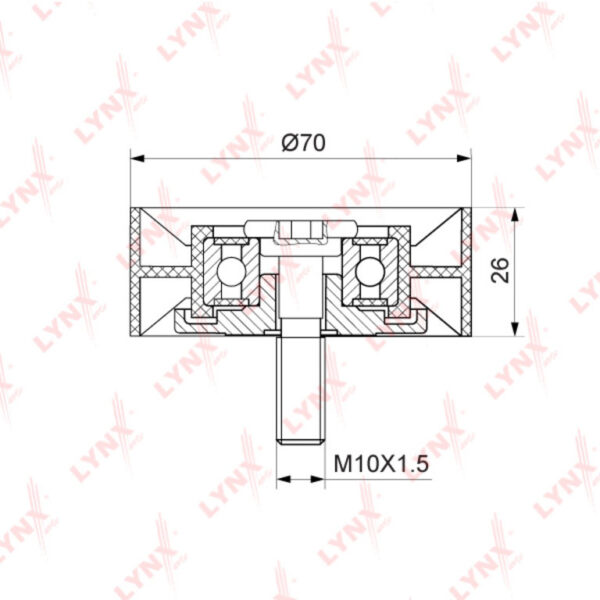 Ролик направляющий Lynx PB7124