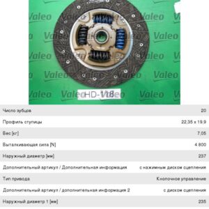 Комплект сцепления Valeo 826842