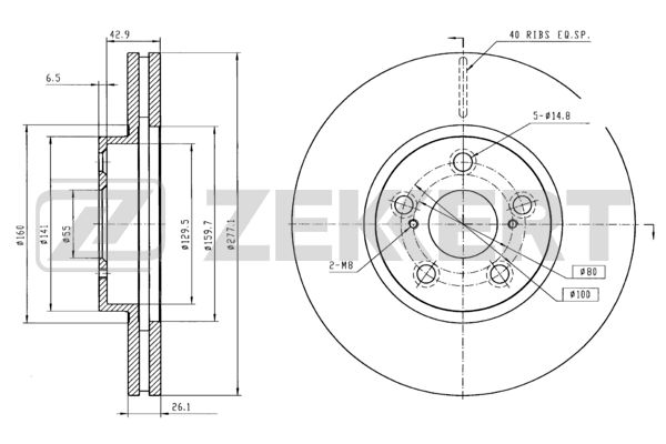 Диск тормозной Zekkert BS5397