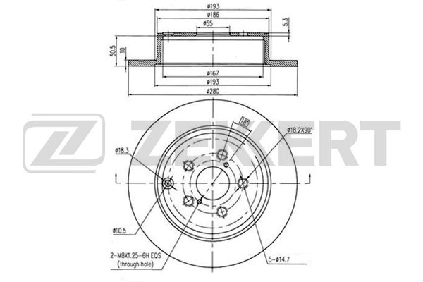 Диск тормозной Zekkert BS5473