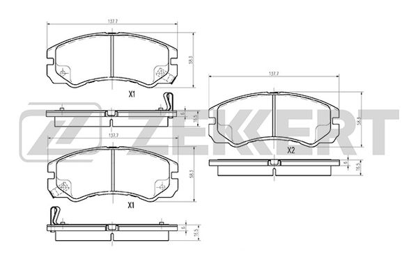 Колодки тормозные Zekkert BS1111
