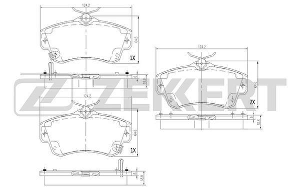 Колодки тормозные Zekkert BS1279