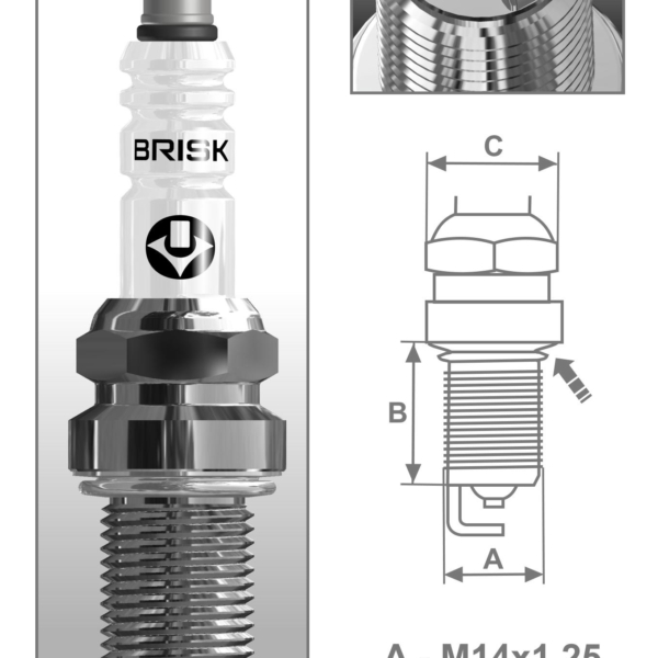 Свеча BRISK 2112 16 кл EXTRA 3х конт DR15TC