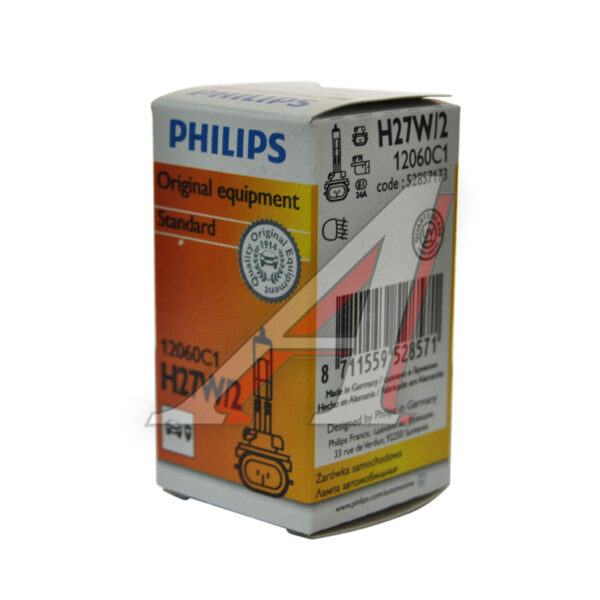 Лампа H27/2 12V 27W «Philips» 12060C1