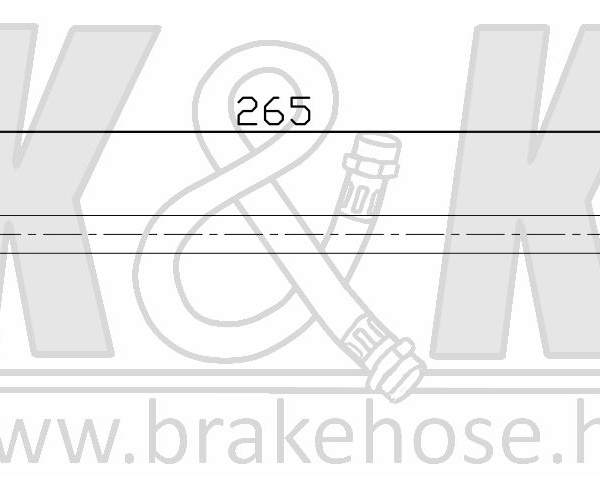 Шланг тормозной задний K&K FT2830