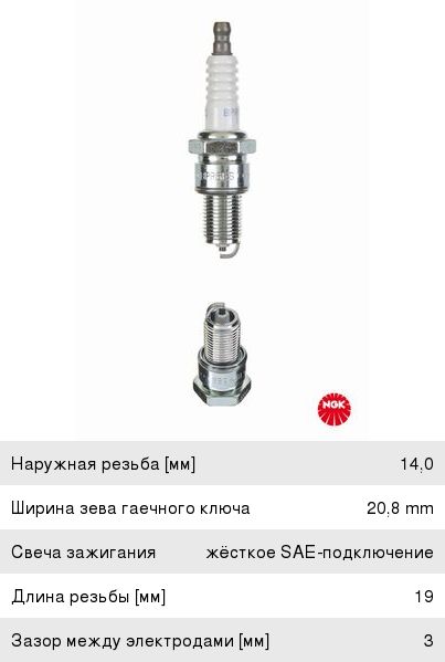 Свеча зажигания NGK № 13 (к-т) 5339