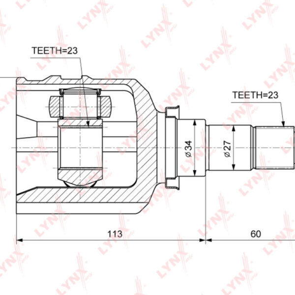 ШРУС внутренний Lynx CI3718