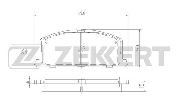Колодки тормозные Zekkert BS2624
