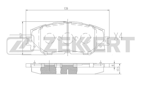 Колодки тормозные Zekkert BS2683