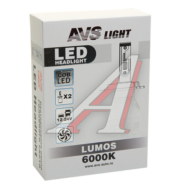 Светодиод H1 12/24V 30Вт 6000К 2шт. AVS Lumos