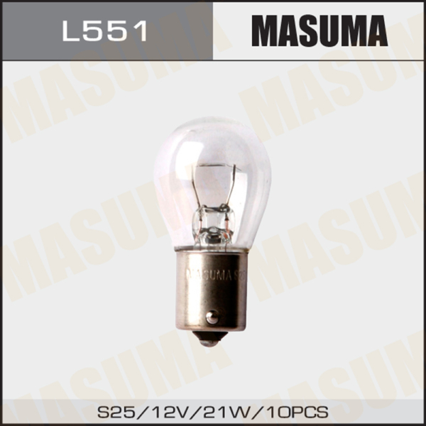 Лампа 12V 21W 1-конт. Masuma L551