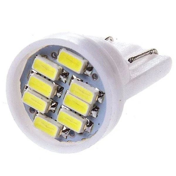 Лампа светодиодная 12V 5W T10 белая 8SMD Skyway S08202007