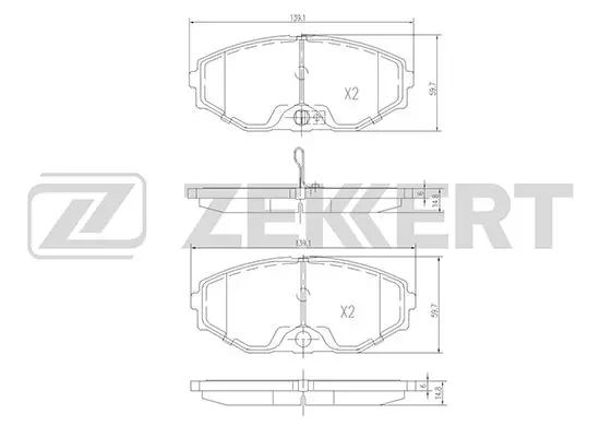 Колодки тормозные Zekkert BS1220