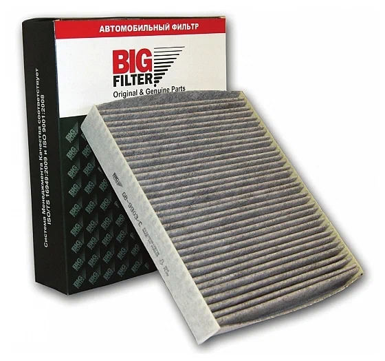 Фильтр салона Ford Mondeo 07-14, Kuga 08-12, C-Max 03-, S-Max 06-14 Big Filter угольный