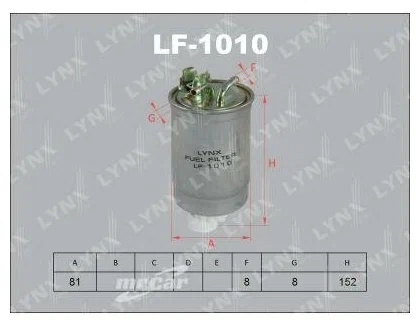 Фильтр топливный Lynx LF1010