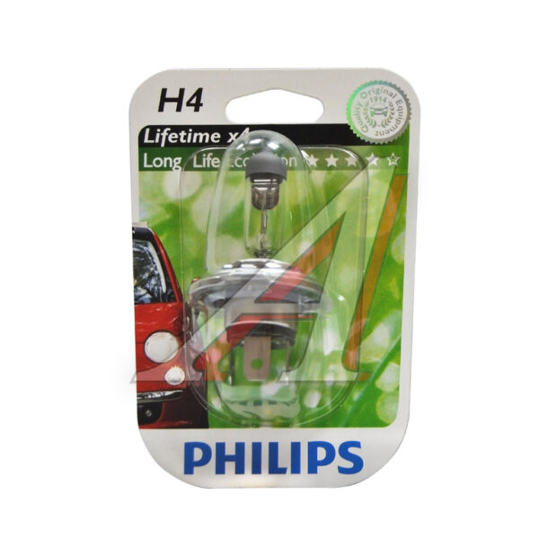 Лампа H4 12V 60/55W «Philips» LongLife EcoVision 12342LLECOB1
