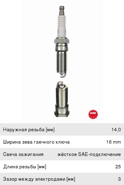 Свеча зажигания NGK 4559 (к-т)