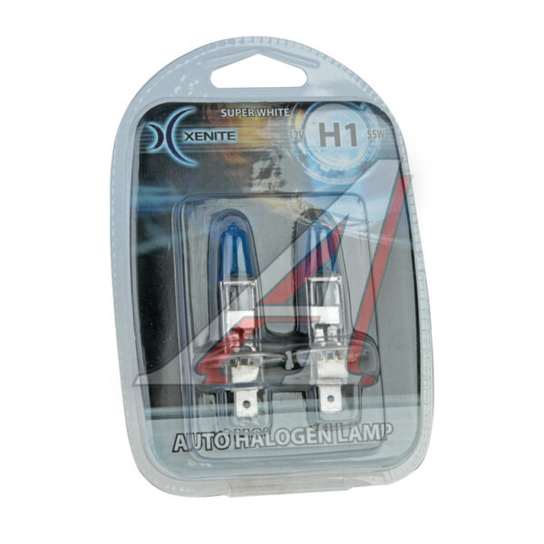 Лампа H1 12V 55W Xenite 2шт. (Suoer White +30%) 1007042