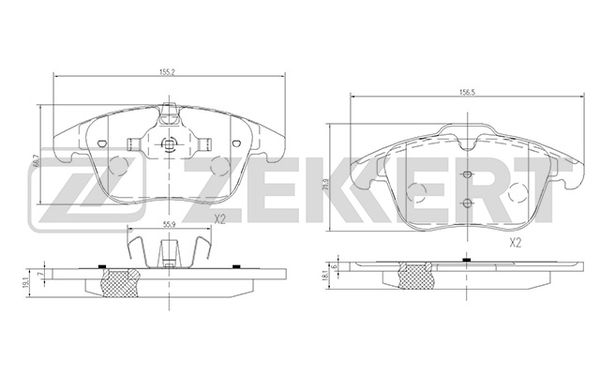 Колодки тормозные Zekkert BS1128