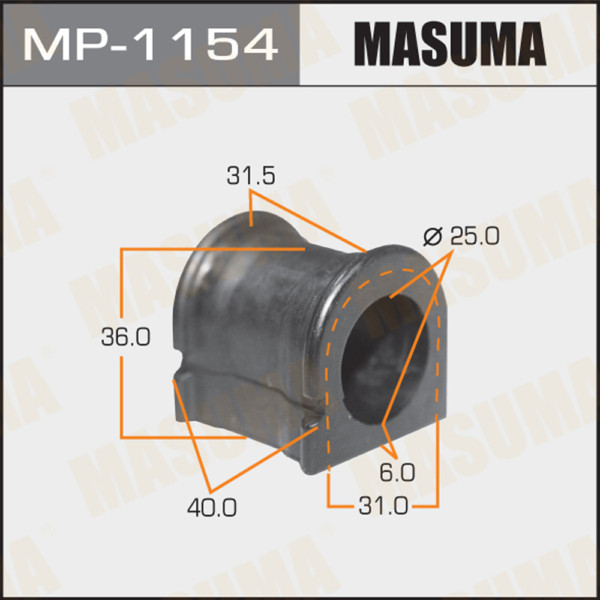 Втулка стабилизатора переднего MASUMA MP-1154