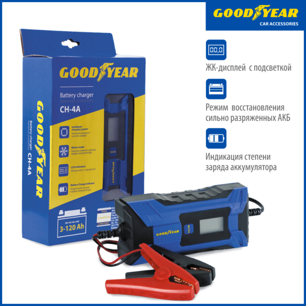 Зарядное устройство GoodYear 6/12В 3-120А/ч
