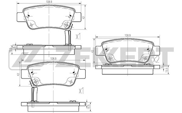 Колодки тормозные Zekkert BS2836