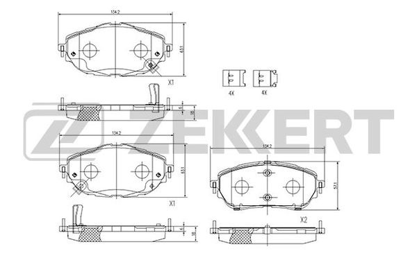 Колодки тормозные Zekkert BS1245