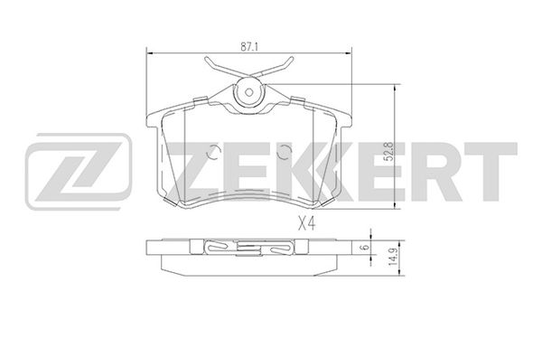Колодки тормозные Zekkert BS1127