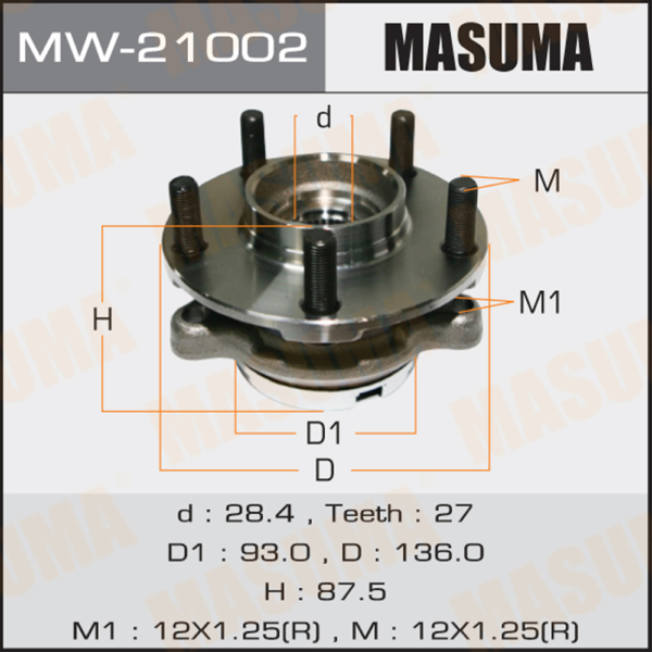 Ступица Masuma MW21002