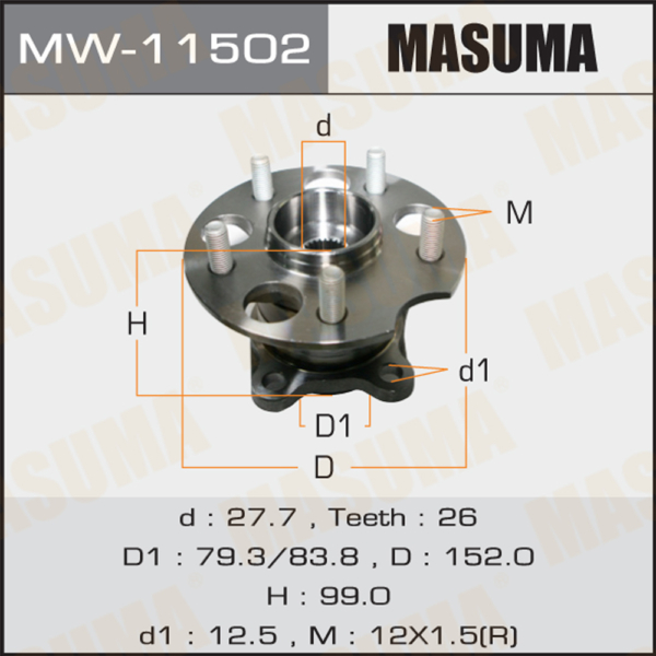 Ступица задняя Masuma Toyota 42410-48041