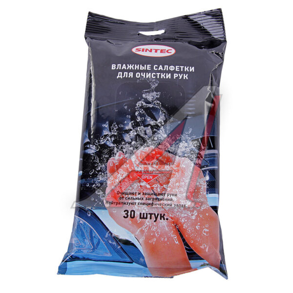 Салфетки влажные Sintec для рук 30шт 389896