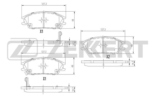 Колодки тормозные Zekkert BS1705
