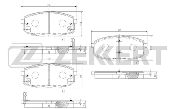 Колодки тормозные Zekkert BS1762
