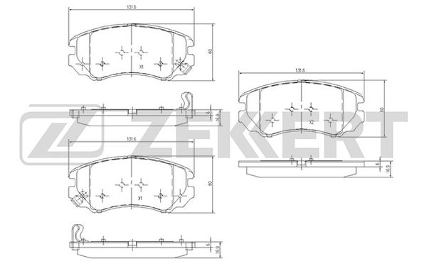 Колодки тормозные Zekkert BS1799