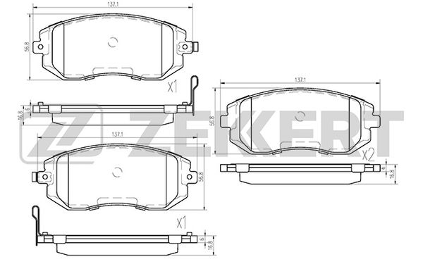 Колодки тормозные Zekkert BS2585