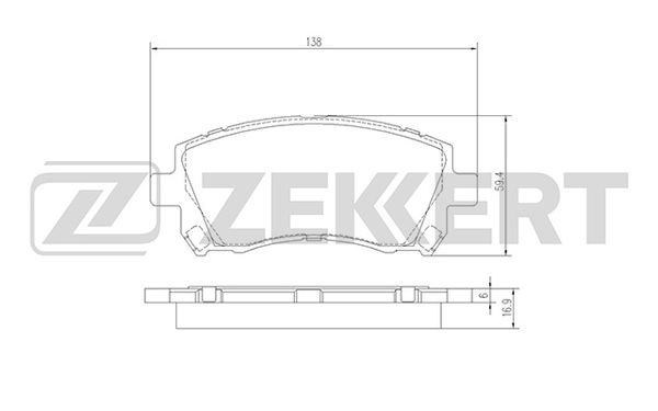 Колодки тормозные Zekkert BS2580