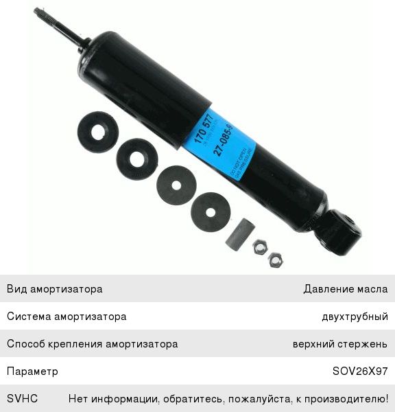 Амортизатор передний Sachs/ZF 170577